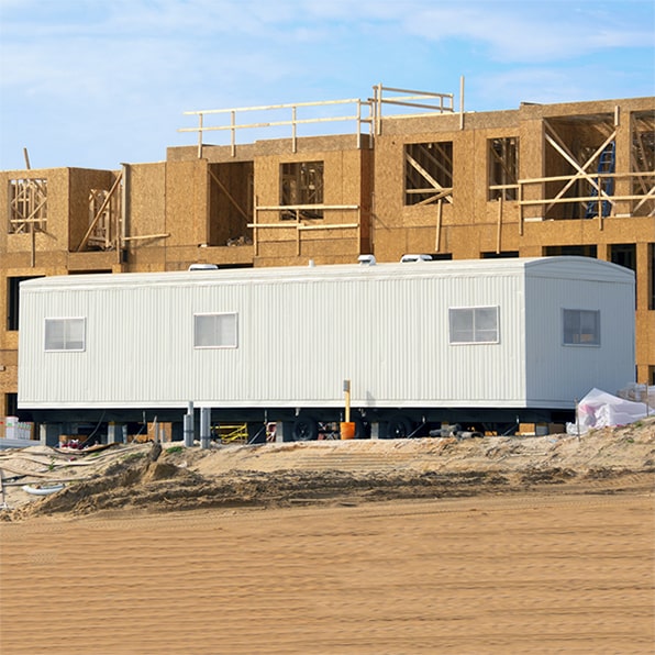 our construction trailers are equipped with heating and air conditioning for comfort